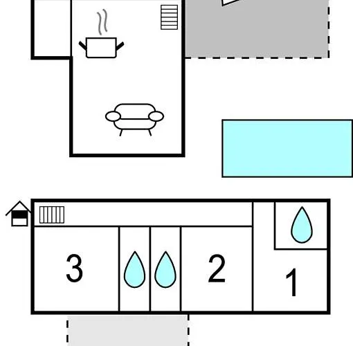 Three-bedroom In Hébergement de vacances